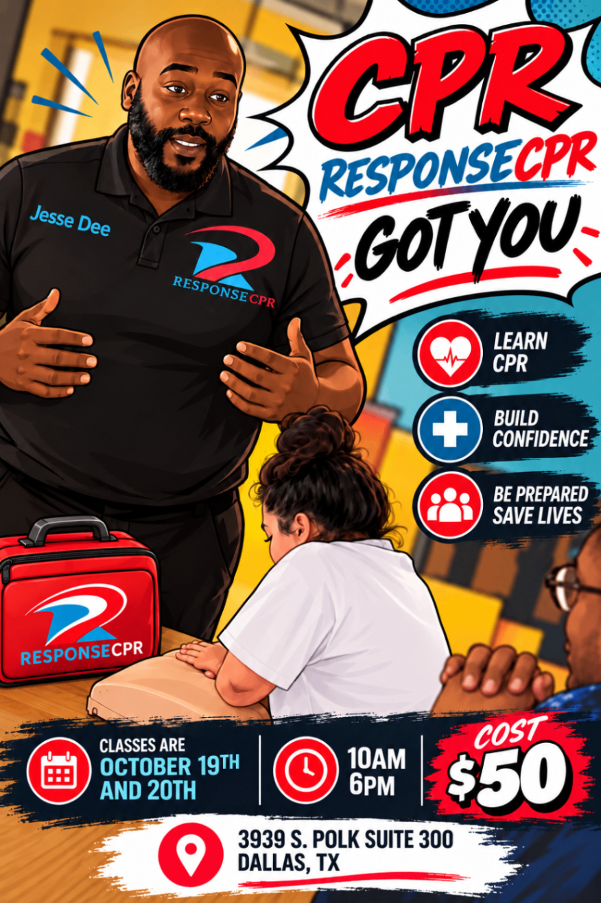 CPR Certification Classes flyer for October 19 and 20, 2026